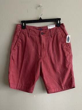Old Navy Broken-In Straight Chino Shorts Red Sumac Men's Size 31 Preppycore